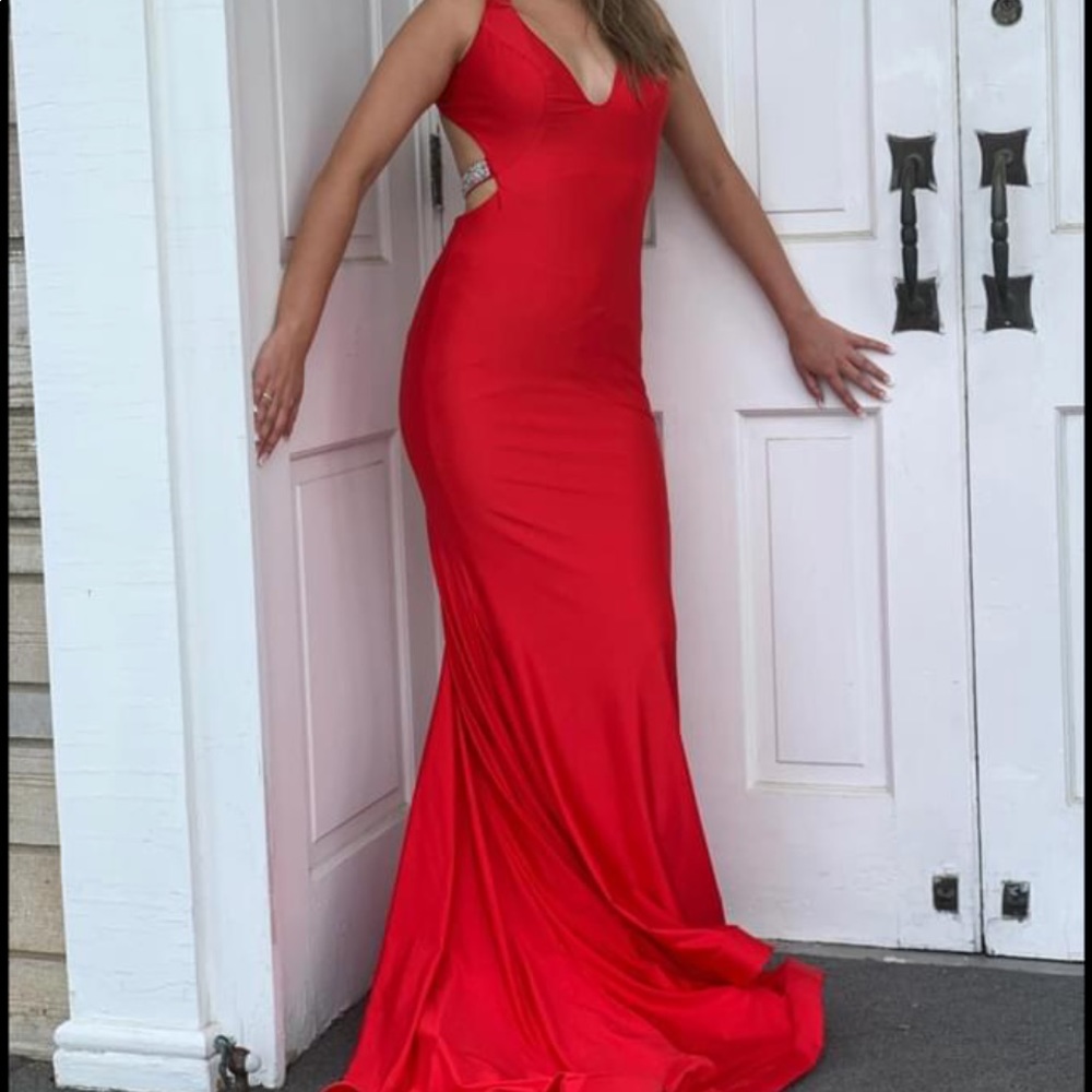 Jasz couture dress red wore 1x excellent condition size 0